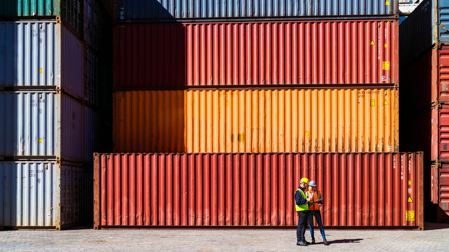 Container yard workers Container yard workers